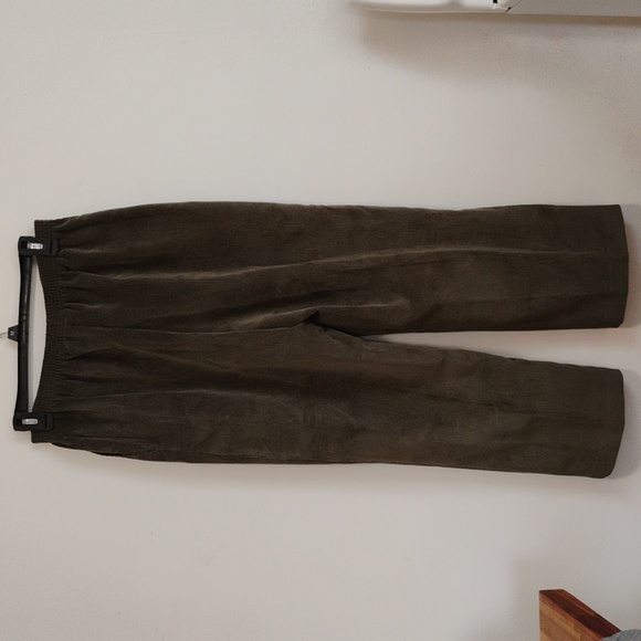 Alfred Dunner | Vintage Slate Green Wide Leg Corduroy Pants | 8P - Picture 3 of 4